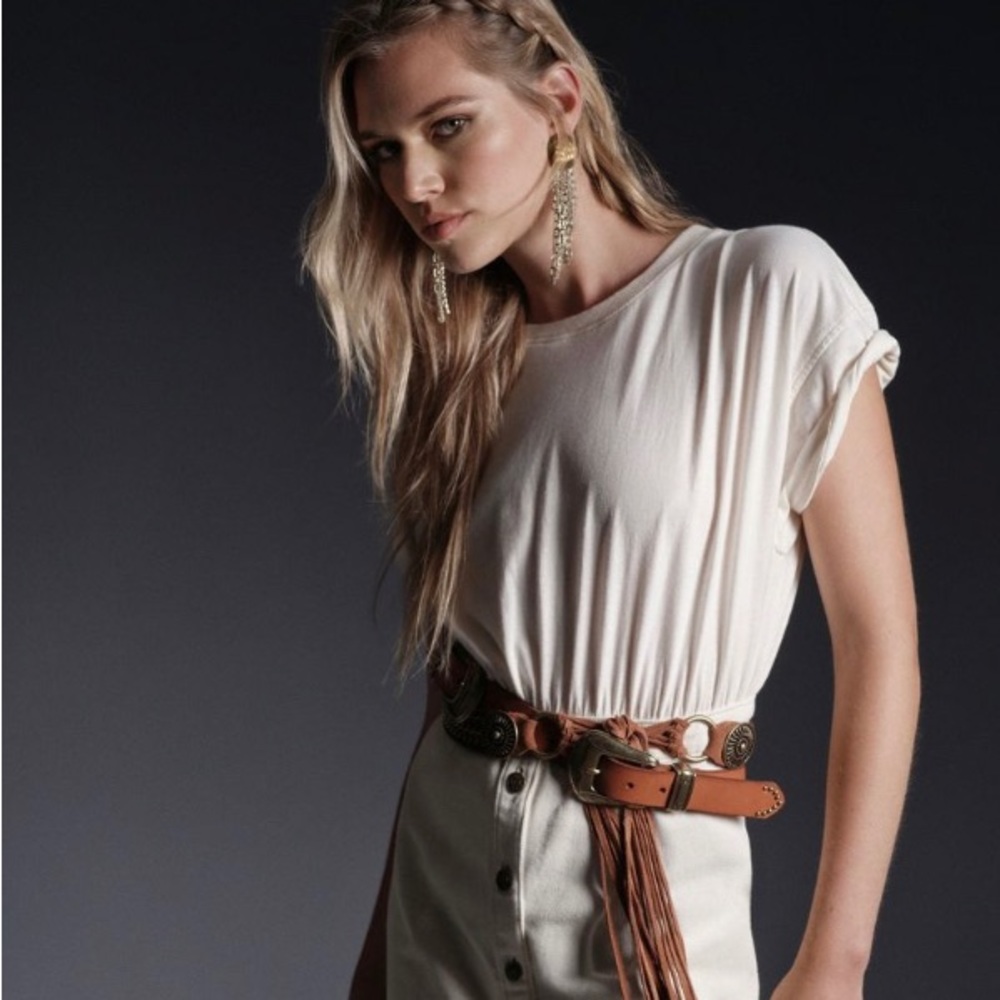 Pilcro Denim Skirt & Knit Tee Twofer Dress